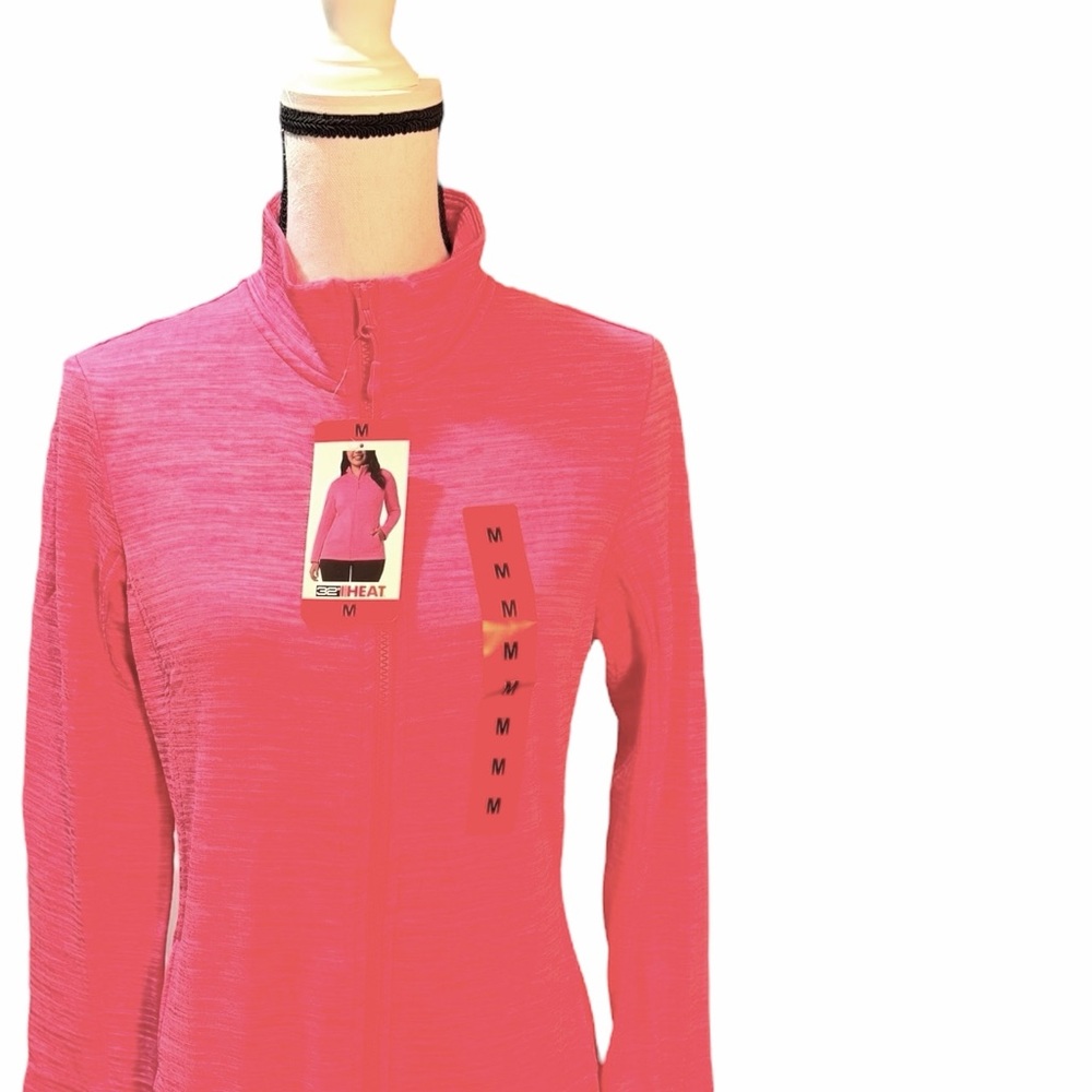 NWT 32 Degrees Woman’s Bright Pink Zip-Up Jacket Sz M - Picture 4 of 8